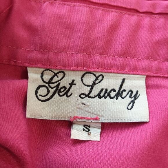 Get Lucky fuchsia western shirt with rhinestones and embroidered details - Picture 13 of 13
